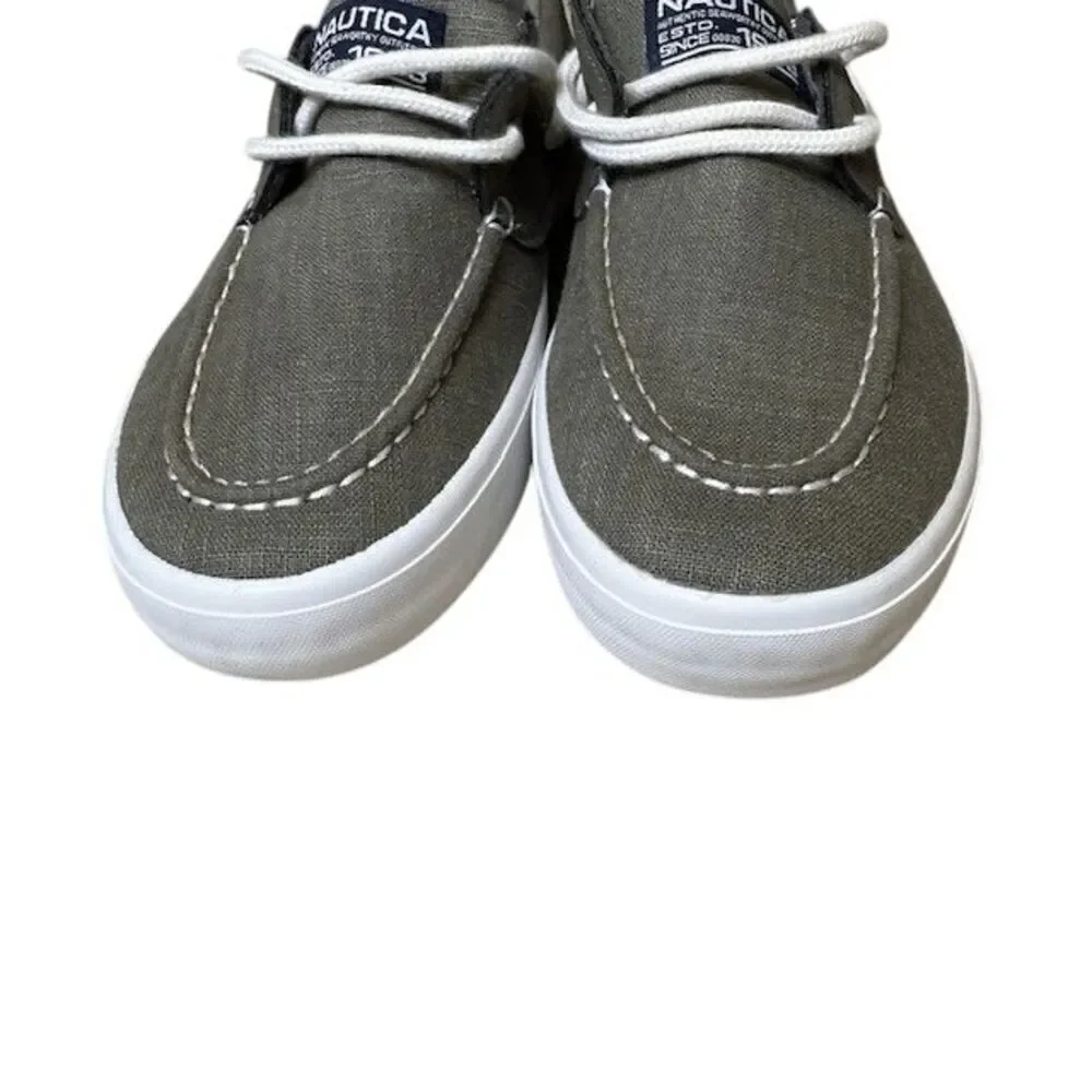 Nautica Spinnaker Boat Shoe Washed Burlap‎ Malad Dusty Olive Green 8